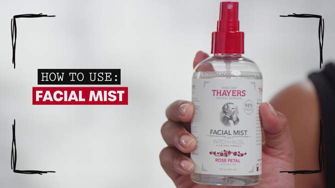 Thayers Natural Remedies Witch Hazel Alcohol Free Toner Facial Mist with Rose, 2 of 12, play video