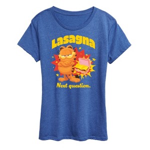 Women's - Garfield - Lasagna Next Question Short Sleeve Graphic T-Shirt - 1 of 4
