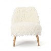 CAVINAS Velvet Accent Chair with Mid-Height Curved Back and Metal Legs,Modern Upholstered Living Room Chairs,Reading Chairs for Living Room - 4 of 4