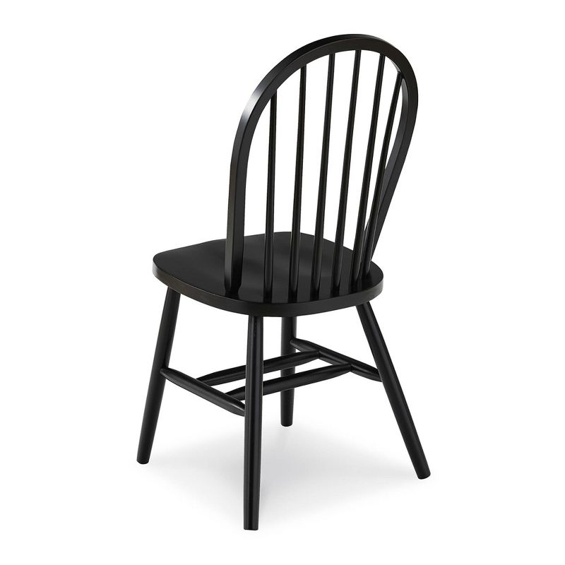 Windsor Spindle Back Armless Chair Black - International Concepts, 4 of 5