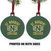 St. Norbert College Green Knights Logo Aluminum Holiday Christmas Tree Ornament - 2 of 4