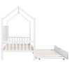 Solid Wooden Twin Size House Bed With Trundle, Storage Shelves, Kids Bed, No Box Spring Needed - 4 of 4