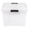 IRIS 45qt Plastic Storage Container Bin with Secure Lid and Latching Buckles Clear - 3 of 4