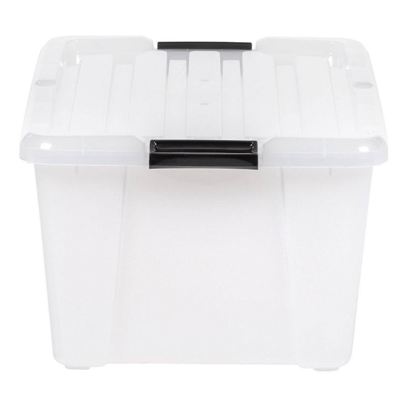 IRIS 45qt Plastic Storage Container Bin with Secure Lid and Latching Buckles Clear, 3 of 7