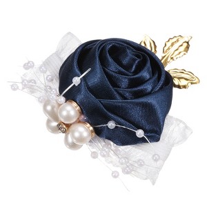Unique Bargains Decorative Wedding Prom Party Artificial Rose Wrist Corsages 2.76" - 1 of 3