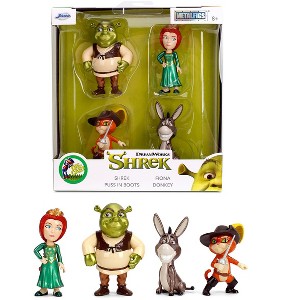 Set of 4 Diecast Figures "Shrek" (2001) Movie "Metalfigs" Series Diecast Models by Jada - 1 of 4