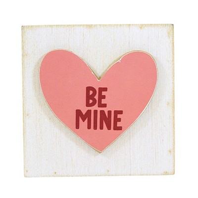 Ganz 4.5 Inch Candy Heart Block Free Standing Valentine's Day Box Signs ...