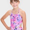 Girls' Floral Printed One Piece Swimsuit - art class™ - 3 of 3