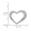 Black Bow Jewelry Diamond Open Heart Pendant in Sterling Silver - 4 of 4