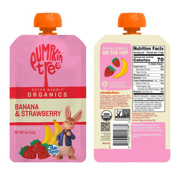 Peter Rabbit Organics Banana &#38; Strawberry - 4oz, 3 of 7