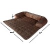Couch Cover for Dogs - 30x30.5 Water-Resistant Pet Furniture Protector with Memory Foam Bolster and Quilted Fabric - Pet Supplies by PETMAKER (Brown) - 2 of 4