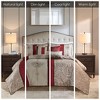 Sapphtopaz 7 Pcs Jacquard Comforter Set Bedding Set with Embroidery Quilt Set with Throw Pillows, Machine Washable, Spot Clean Fabric - 4 of 4