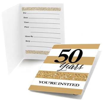 Big Dot of Happiness We Still Do - 50th Wedding Anniversary - Fill In Anniversary Party Invitations (8 count)