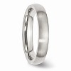 Black Bow Jewelry 4mm Brushed Domed Comfort Fit Band in Stainless Steel - 4 of 4