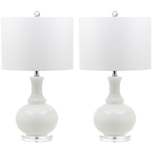 Franny Table Lamp (Set of 2) - 25.75 Inch Height - LIT4394 - Off White - Safavieh - 1 of 4