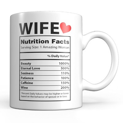 Wife Nutrition Facts Mother's Day Gifts For Mom Mug 11 Oz - The