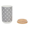 Bone Dry Ceramic Treat Canister - Gray Trellis Paw - 2 of 4
