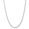 Black Bow Jewelry 3mm 14k White Gold Flat Figaro Chain Necklace - 3 of 4