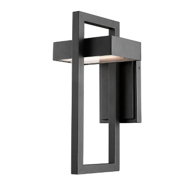 1 Light LED Outdoor Sconce Black - Aurora Lighting