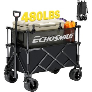 MaseiKar Collapsible Outdoor Utility Wagon, Beach Wagon for Sand with Big Wheels, Camping Portable Cart, Heavy Duty 480lbs Capacity Utility Wagon - 1 of 4