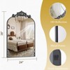 BEAUTYPEAK Vanity Wall Mirror Decorative Vintage Arch Bathroom Mirror with Designed Bottom - 4 of 4