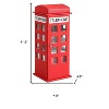 HomeRoots 12" Red And White Faux Leather Telephone Booth Jewelry Box - 3 of 3