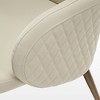 Upholstered Dining Arm Chairs Set of 2, Beige - 2 of 4
