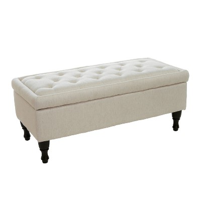 NicBex Modern 40.75" Storage Bench Wood Accent Stool with Button Tufted Top for Bedroom and Living Room