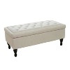 NicBex 40.75 Inch Ottoman Bench with Storage Modern Linen Bench with Tufted Top and Wooden Legs for Living Room, Bedroom, Entryway - 3 of 4