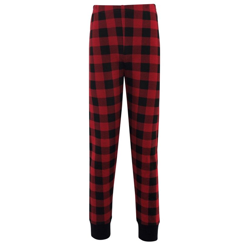 Touched by Nature Baby, Toddler and Kids Unisex Organic Cotton Tight-Fit Pajama Set, Buffalo Plaid, 3 of 5