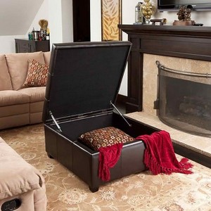 MAYEERTY Richmond KD Storage Ottoman, Detachable Design Hidden Storage Space, Living Room Bedroom - 1 of 4