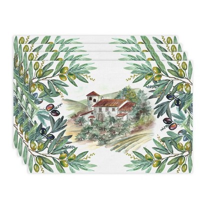 Laural Home Olive Grove Set of 4 13" x 19" Placemats
