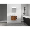 Vynxaria 28 in. Single Wall-Mounted Brown Ebony Plywood Bath Vanity with White Ceramic Top KD-PACKING Ready to Assemble - 3 of 4