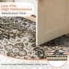AMERLIFE Foldable Washable Medallion Area Rug, Turkish Vintage Style, Non-Slip Soft Carpet, Entryway - 4 of 4
