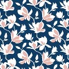 Floral Square Throw Pillow Navy/Blush: Skyline Furniture, Vintage Style, Removable Cover, Indoor Use - 4 of 4