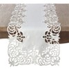 Saro Lifestyle Elegant Style Motif Embroidered Cutwork Design Table Runner, Off-White, 16" x 72" - 2 of 3
