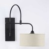 Progress Lighting Kempsey 1-Light Wall Bracket, Steel, Antique Bronze, Summer Linen Shade - 2 of 4