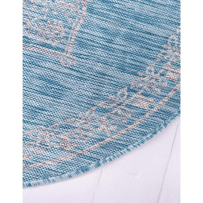 Aqua Breeze Easy-Care Synthetic 4' Round Outdoor Rug