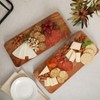 Gibson Home Gracious Dining 2-Tier Wooden Serving Tray with Metal Frame – Acacia Wood Rectangle Charcuterie Board - 3 of 4