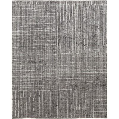 Alford Modern Checkered Gray/Silver/Ivory Area Rug