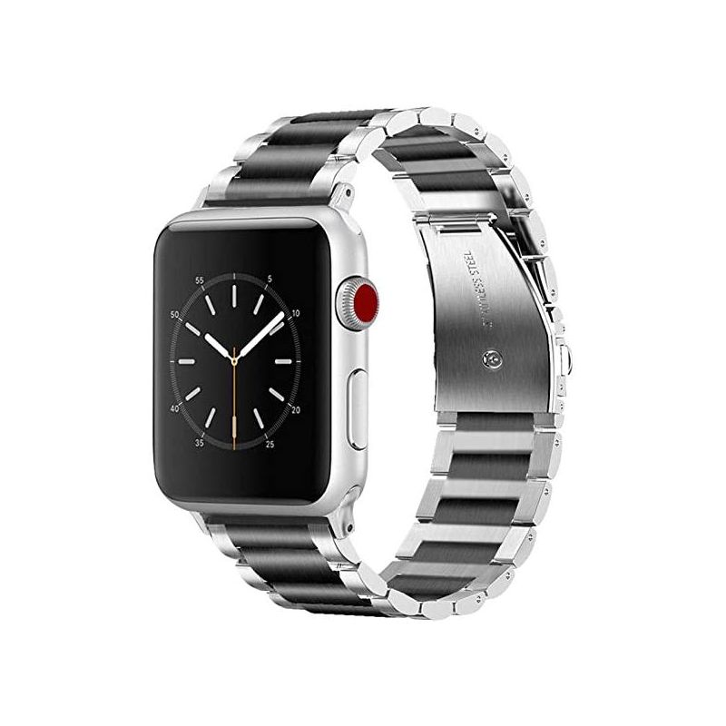 Worryfree Gadgets Stainless Steel Two Tone Classic Band for Apple Watch 42/44/45/49mm, 1 of 7