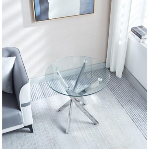 Modern Coffee Table, Glass Tea Table Center End Table for Living Room and Office - 1 of 4
