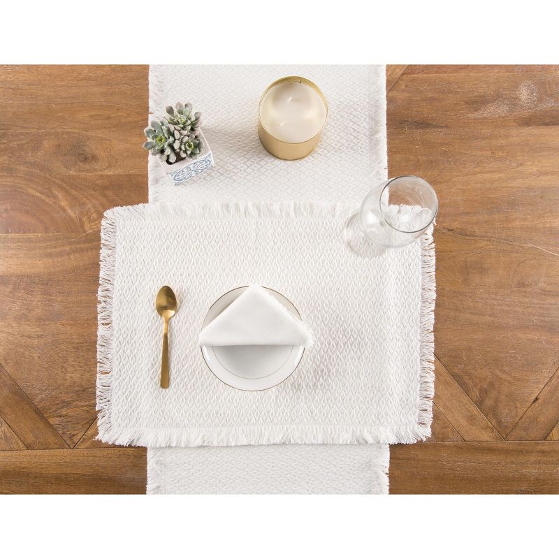 C&F Home 13" x 72" Nora Snow Table Runner, 2 of 5