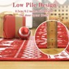 Coolmee Christmas Area Rug Washable Soft Neutral Farmhouse Rug Indoor Floor Carpet for Bedroom Under Dining Table Home Office Red - 2 of 4