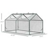 4' x 2' x 2' Portable Mini Greenhouse, Small Green House with PVC Cover, Roll-up Zippered Windows for Indoor, Outdoor Garden - 3 of 4