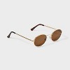 Metal Oval Sunglasses- Wild Fable™ Gold - 2 of 2
