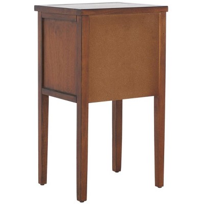 Transitional Toby Square Wood & Metal End Table with Storage - Brown