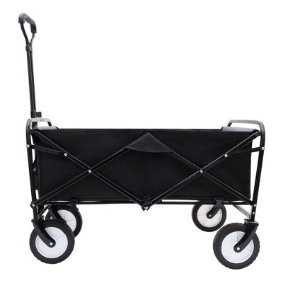 Grungis Heavy-Duty Folding Shopping Cart,Beach Cart with Strapping System & Waterproof Liners,Utility Cart for Camping,Shopping,Sports