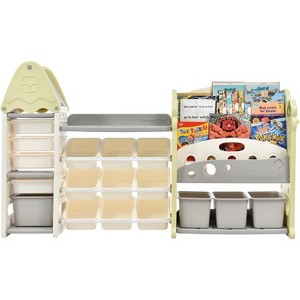 Acekool Kids Toy Storage Organizer with 17 Bins, 5-Tier Bookshelf, Pull-Out Drawers, Playroom & Bedroom Storage, Tree Design - 1 of 4