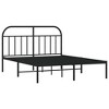 vidaXL Robust Metal Bed Frame with Headboard, Powder-Coated Steel Double Bed with Metal Slats and Maximum Storage Space - 4 of 4